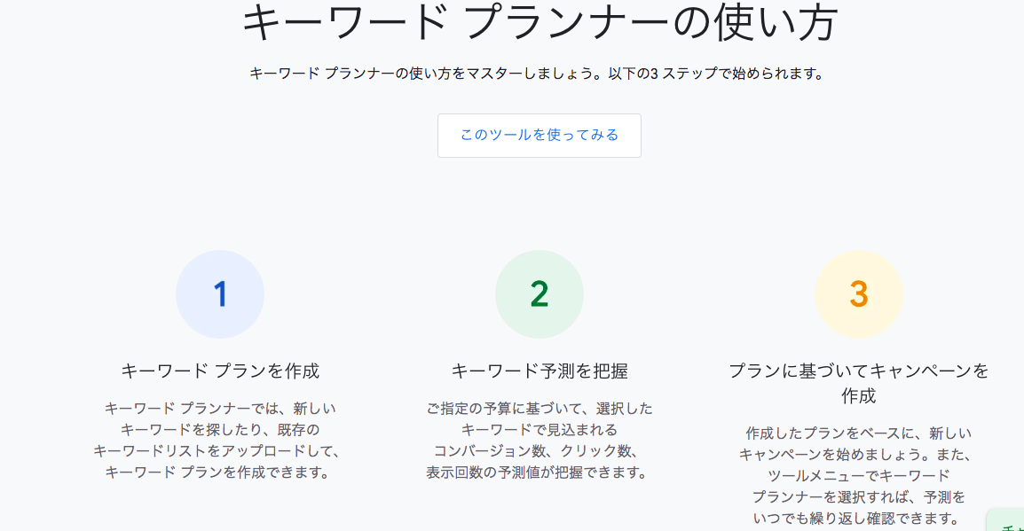 Googleキーワードプランナーでできること